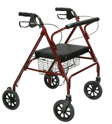 Drive Go-Lite Rollator, Padded Seat, 8 inch Casters