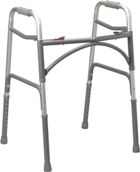 Drive Bariatric Aluminum Folding Walker, Two Button