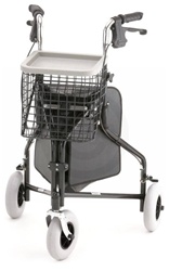 Nova Rollator TRAVELER 3 Wheel Includes Basket, Pouch and Tray 4900