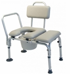 Lumex Padded Commode Transfer Bench, with pail and cover