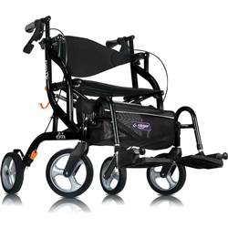 Airgo Tall Fusion Side-Folding Rollator & Transport Chair