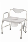 Drive Deluxe Bariatric Drop-Arm Commode Gray 11135 1