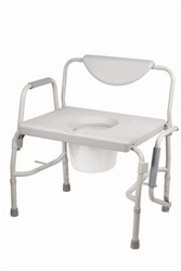 Drive Deluxe Bariatric Drop-Arm Commode Gray 11135 1