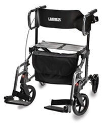 Lumex Hybridlx Rollator Transport Chair, Lx1000B, Lx1000T