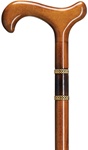 Unisex Cane with Classic Derby Handle, Bijoux Cherry 36" long