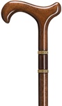 Unisex Cane with Classic Derby Handle, Bijoux Walnut 36" long