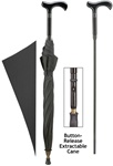 Cane umbrella with Black Nylon Canopy