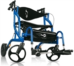 The Hugo Navigator is a lightweight 2-in-1 rolling walker and transport chair!