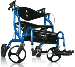 The Hugo Navigator is a lightweight 2-in-1 rolling walker and transport chair!