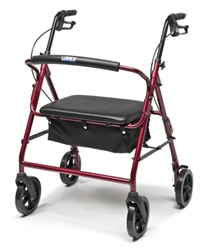 Lumex Walkabout Four-Wheel Imperial Rollator - Contoured Backbar RJ4405