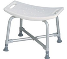 Medline Bariatric Bath Bench without Back has Suction-cup feet secure bench in bathtub MDS89740AXW