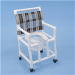PVC Shower Commode Chair Elongated Open-Front SC6043OFP