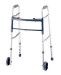 Karman Deluxe Folding Walker w/5&quot; Wheels and Adjustable Height W-01-W5