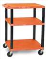 APPROVED VENDOR , Cart 3 Orange Shelves Blk Legs Electric