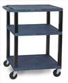 APPROVED VENDOR , Cart 3 Topaz Shelves Black Legs Electric