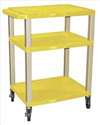 APPROVED VENDOR , D5666 Cart 3 Yellow Shelves Putty Legs 18x24