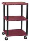 APPROVED VENDOR , Cart 3 Burg Shelves Black Legs Electric