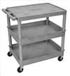 APPROVED VENDOR , D5672 Cart 3 Gray Shelves Gray Legs 24x32