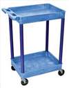 APPROVED VENDOR , Cart 2 Blue Shelves Blue Legs 18x24
