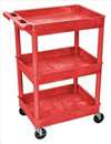 APPROVED VENDOR , Cart 3 Red Shelves Red Legs 18x24