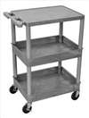 APPROVED VENDOR , D5671 Cart 3 Gray Shelves Gray Legs 18x24