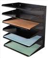APPROVED VENDOR , Desk Organizer Letter 6 Compartment Blk