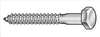 APPROVED VENDOR , Hex Lag Screw Galv 3/4x5 L Pk 20