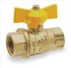 APPROVED VENDOR , Ball Valve 2 PC 1/2 In FNPT Forged Brass