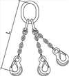 PEWAG AUSTRIA GMBH , Chain Sling 3/16 In 10 Ft TOS G50 SS