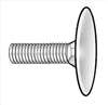 APPROVED VENDOR , Elevator Bolt 1/4-20 2 1/2 In OAL PK 100