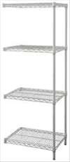 STORE LOGIC , Shelving Add-On H63 W60 D18 Wht 4 Shelf