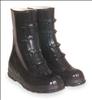 APPROVED VENDOR , D0321 Overboot Mens 12 4-Buckle Blk Rubber 1PR