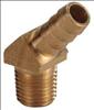 APPROVED VENDOR , Hose Barb 45 Deg 1/4 In 1/4 MNPT Brass
