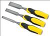 STANLEY , Bi-Material Chisel Set 1/2-1 In 3 Pc