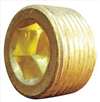 APPROVED VENDOR , Countersunk Plug Brass 3/8 In MNPT