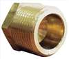 APPROVED VENDOR , Hex Head Plug Brass 1/4 In PK 10