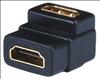 APPROVED VENDOR , Cable Coupler HDMI Black 90 Deg