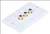 APPROVED VENDOR , Audio Video Wall Plate 3 RCA White