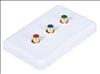 APPROVED VENDOR , Audio Video Wall Plate 3 RCA White