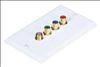 APPROVED VENDOR , A/V Wall Plate 3 RCA/F-Type White