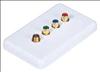 APPROVED VENDOR , A/V Wall Plate 3 RCA/F-Type White