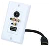APPROVED VENDOR , A/V Wall Plate 3RCA  HDMI  Toslink White