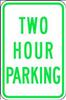 LYLE , D4013 TWO HOUR PARKING HIP Grn/White Al 12x18