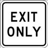 LYLE , D9637 Sign EXIT ONLY Blk/White Alum 18x18