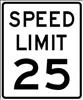 LYLE , D9761 Sign SPEED LIMIT 25 Blk/White Al 18x24