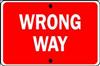 LYLE , D9793 Sign WRONG WAY White/Red Alum 36x24