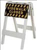 CORTINA , Plastx barricade Sidewalk closed Legend