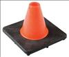 APPROVED VENDOR , Black Base PVC Traffic Cone Orange 8 X 6