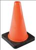 APPROVED VENDOR , Black Base PVC Traffic Cone Org 8X12