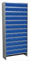 AKRO-MILS , D5553 Shelving Unit H79xW36xD18 w/60 Blue Bins